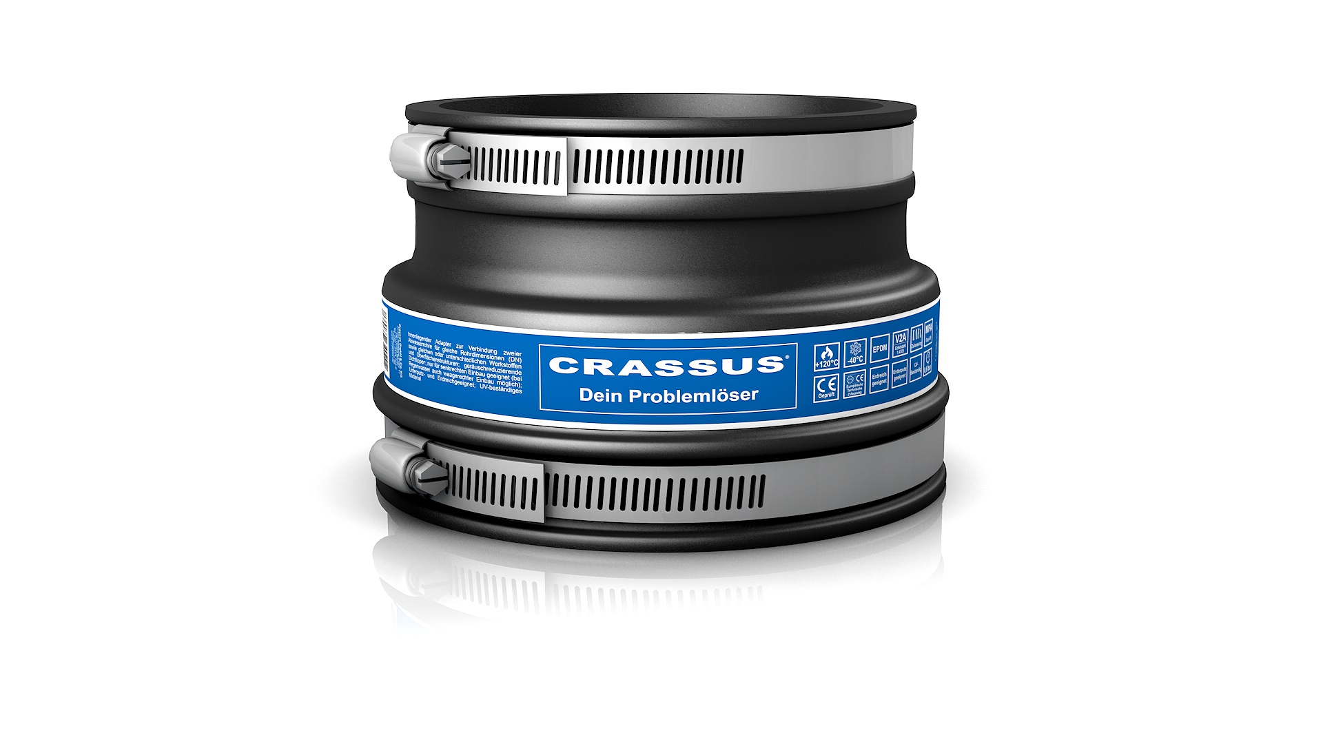 Crassus Adapterkupplung CAC 1452, 130-145/110-125 mm, 0,6 bar